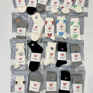PILE 高帮日本制 现货 MADE 爱心动物图案 低帮 袜子 HUMAN SOCKS