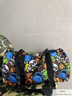 小猴 BABY 旅行袋 BAPE 单肩斜挎水桶包 MILO 现货 动物园 休闲