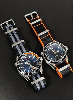 加厚尼龙手表带 适配劳力士水鬼/欧米茄/帝陀/美度防水20 22mm