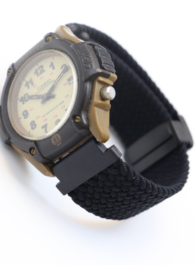 适配卡西欧 FT-500WC表带森林人AW80V3B弹性磁吸折叠扣尼龙表带