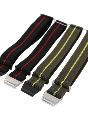 适用劳力士帝舵降落伞包/伞兵表带弹性尼龙nato编织复古男20 22mm