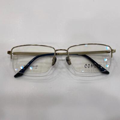 卡米丽眼镜架 COMELY/韩国卡米丽超轻纯钛经典商务半框镜框 2039