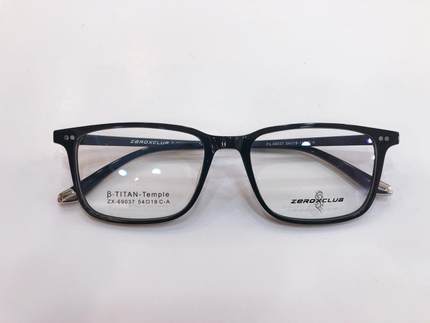 皇家乐园眼镜架 ZEROXCLUB/板材钛简约商务男款眼镜框 ZX-69037