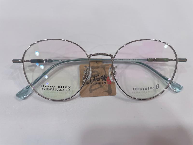 哥拓普眼镜架 levelnine/合金超轻潮流文艺近视眼镜大框 LV-83425