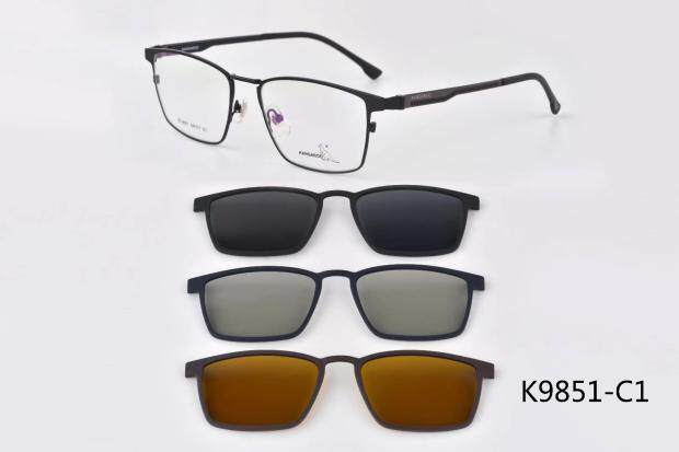 袋鼠变脸眼镜架 KANGAROO/眼镜框 带3D偏光墨镜夜视夹片 K9851