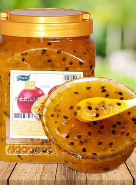 百香果果酱钵仔糕冰粉冰汤圆水果茶冲饮奶茶店专用原材料商用批发