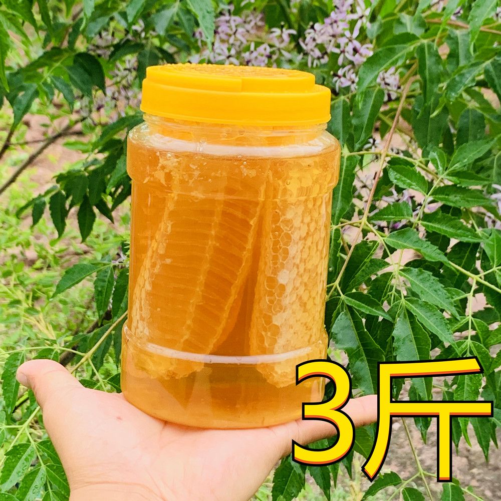 盒装蜂巢蜜切割新鲜蜂窝整块嚼着吃农家蜂蜜原生态野生百花真原蜜