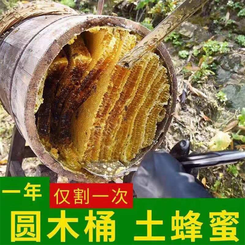 野生土蜂蜜蜂巢蜜纯正天然农家自产深山成熟百花蜜原蜜峰蜜结晶