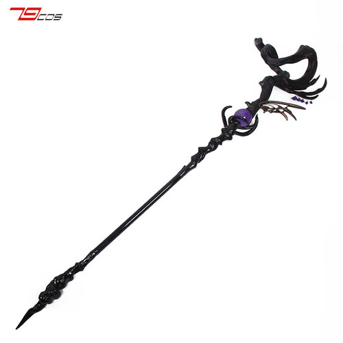3D终幻想FF14雅修特拉黑魔杖cosplay道具服定制武器装备