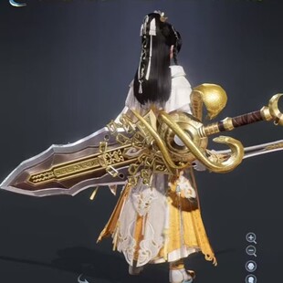 剑网三叽萝二少藏剑重剑岚尘金蛇cos装备武器游戏cosplay武器配饰