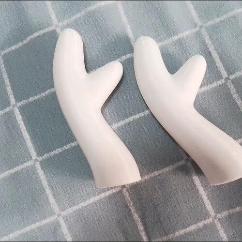 原创系兽kigfursuit头骨兽装打印3D打印可爱立体白露角白膜瑶瑶