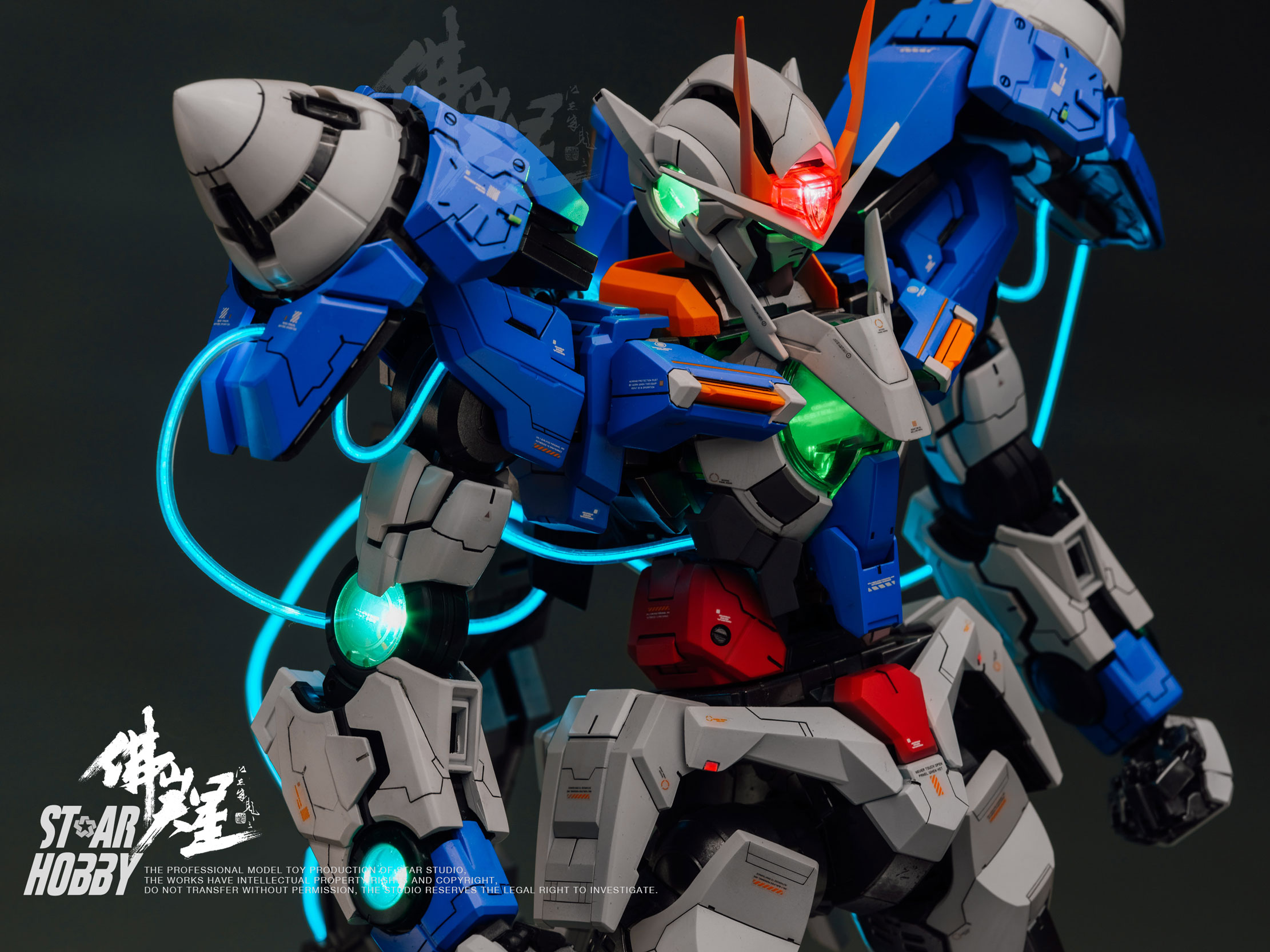 天星模型 代工 万代 pg 1/60量子00r能天使高达 改造