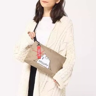 满包邮 日单日本杂志附录 史努比卡通单肩包休闲斜挎包随身收纳包