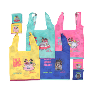 卡通印花可折叠手提袋收纳袋超市购物袋环保袋 日单 满 包邮