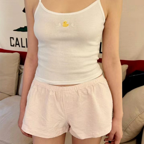 BM感美式辣妹棉质两粒扣休闲裤