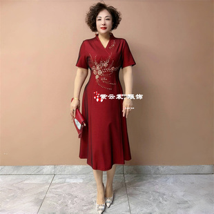 氣質(zhì)時尚 連衣裙 年輕媽媽婚禮服高貴洋氣結(jié)婚旗袍高端喜婆婆婚宴裝