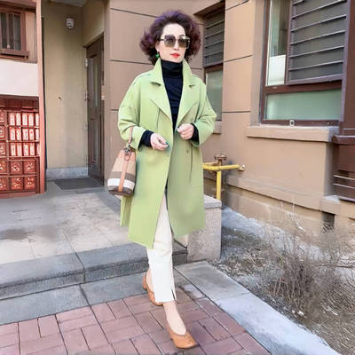 秋装新款高端气质时尚中长款空气棉风衣妈妈休闲宽松大码风衣外套