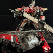 变形玩具儿童男孩汽车变身机器人首领御擎天敌金刚之柱手办模型