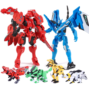 正版钢铁飞龙1代3变形机器人合体恐龙金刚龙魂觉醒2男孩儿童玩具