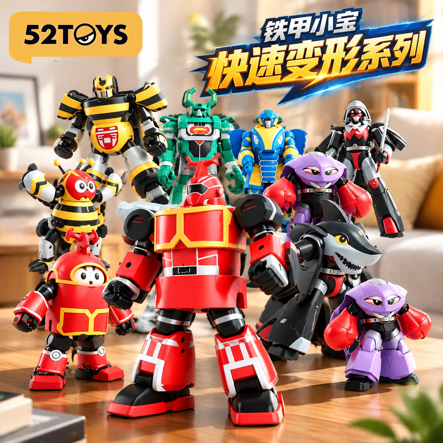 52TOYS铁甲小宝快速变形卡布达蟑螂恶霸玩具模型手办可动人偶机甲图片