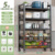 38_【Extra Wide &amp; Thickened Five-Tier Shelf with Two Mesh Baskets and Three Solid Boards】Length 52, Load Capacity 80kg
