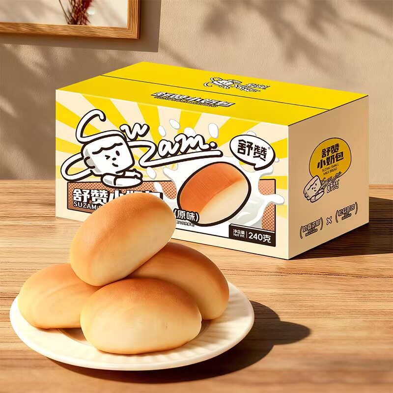 舒赞手工奶香小奶包独立小包装馒头牛奶巧克力味手撕面包早餐整