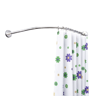 浴帘防水布免打孔伸缩杆卫生间浴室隔断帘挂帘布防水干湿分离帘子