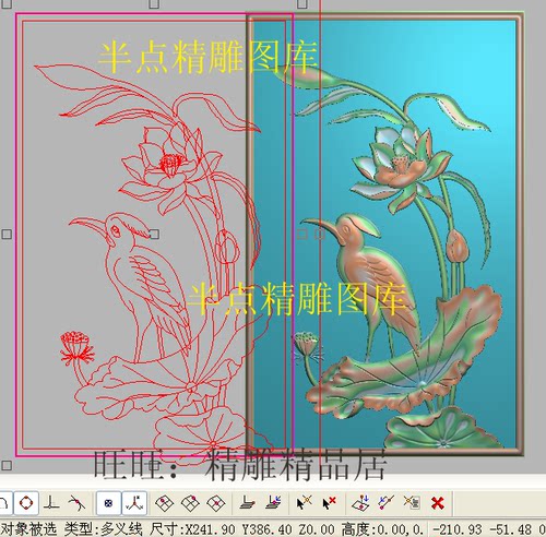 荷香白鹭精雕图荷花水鹤靠背精品莲花鸟浮雕图檀雕花鸟背板灰度图