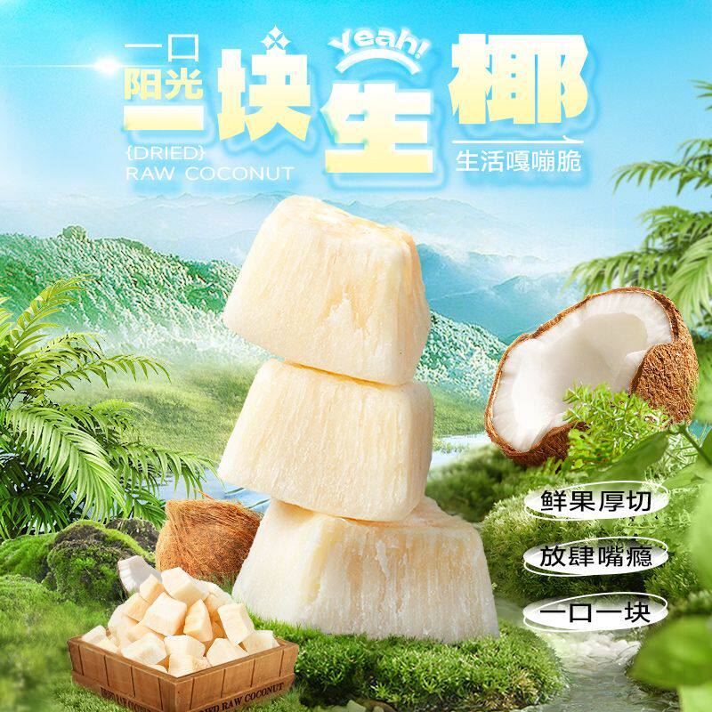 南国生椰脆椰子肉干50g袋