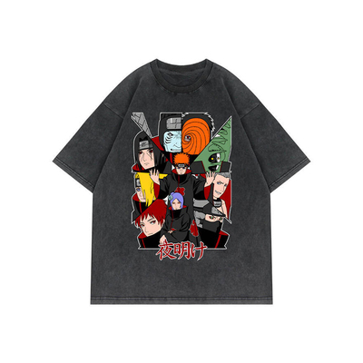 火影忍者动漫鸣人水洗男短袖T恤