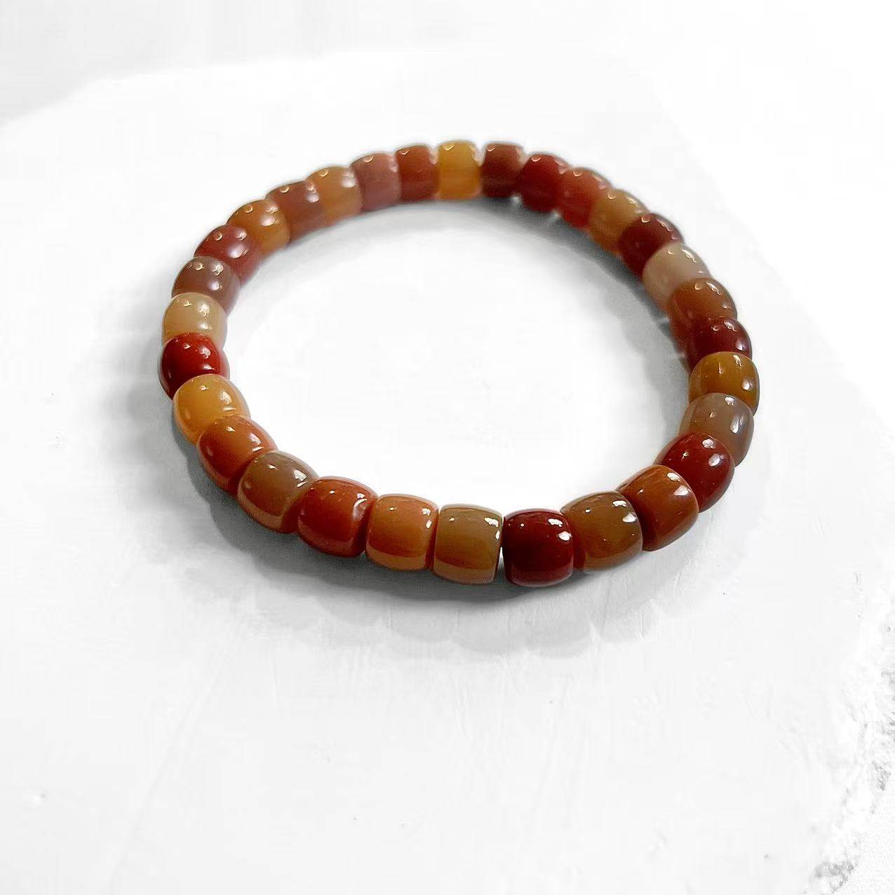 【胡可推荐】红桥 邵通包浆料7mm南红手串药片直切桶珠玛瑙手串,饰品/流行首饰/时尚饰品新,手饰/手串,淘宝优惠券,粉丝福利购,淘宝优惠卷