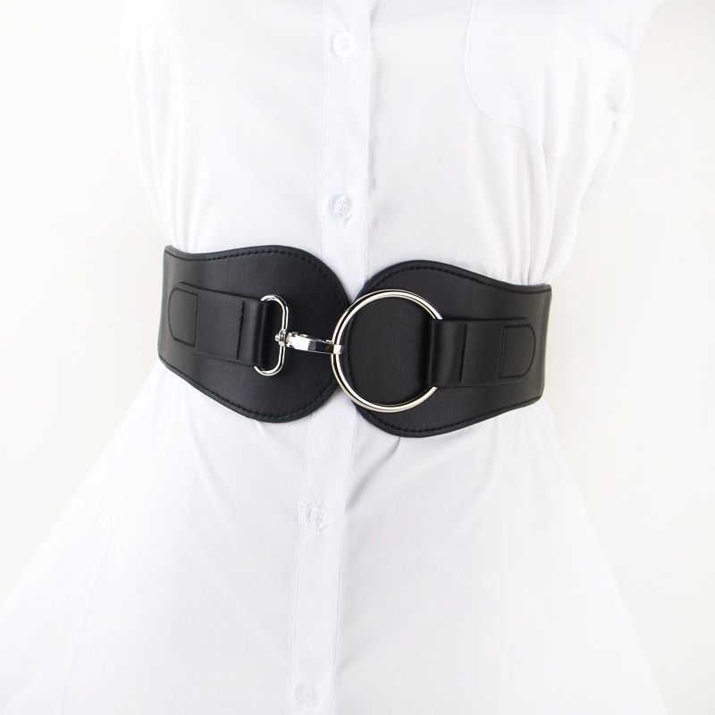 女款简约松紧弹力百搭装饰宽腰封