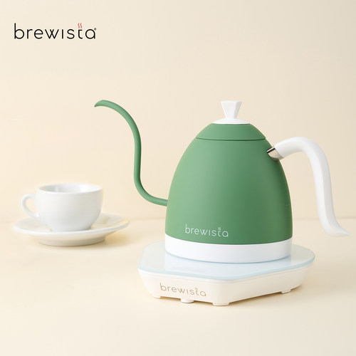 Brewista手冲咖啡壶细长嘴不锈钢温控水壶家用咖啡器具0.6L青松绿