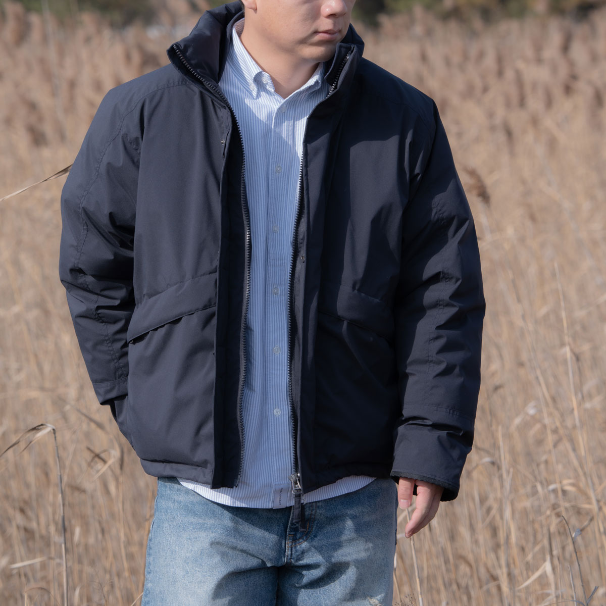 williamin 25aw Down防水机能立领羽绒服短款蓬松度700非nanamica