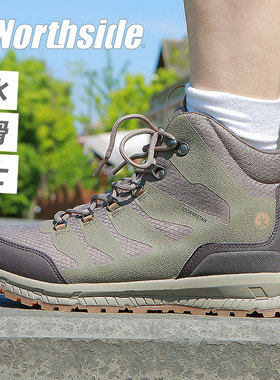 NORTHSIDE登山鞋男防水防滑中高帮耐磨减震徒步鞋越野男鞋户外鞋