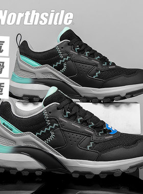 NORTHSID户外春夏男鞋女鞋透气防滑减震舒适低帮越野登山鞋徒步鞋