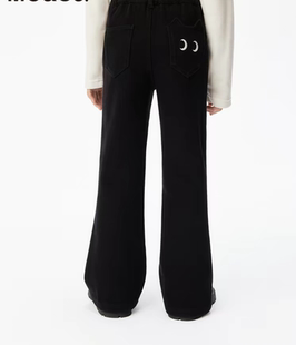 little moco专柜正品26年春款女童加绒微喇牛仔长裤KBF1JENT02