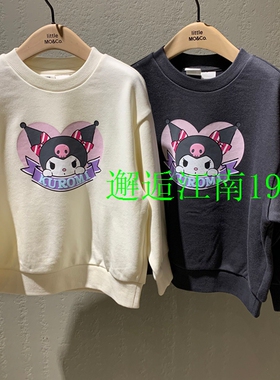 little moco童装25春新款女童圆领长袖套头印花卫衣 KBE1SWS013