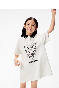 little moco童装25春新款女童polo领短袖连衣裙KBE1DRST06