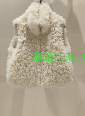 little moco专柜25年冬款男女童仿羊羔毛马甲夹克KBE4JKT019