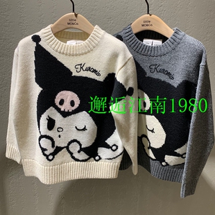 little moco专柜正品25年春男女童毛衣圆领针织衫KBE1SWT008