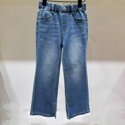 little moco专柜正品25年夏女童亲子微喇牛仔长裤KBE2JEN006