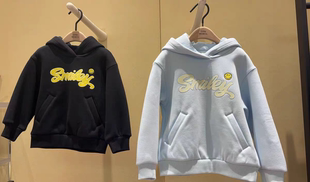 little moco专柜25年冬款男女童加绒连帽卫衣KBE4SWST01