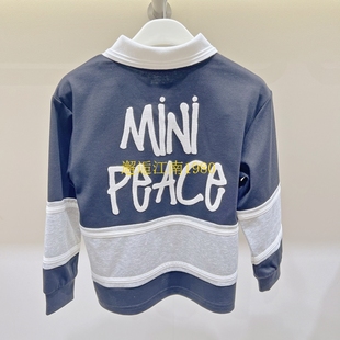 F1COF3137太平鸟童装 minipeace 2025秋新款 男童学院风翻领POLO衫