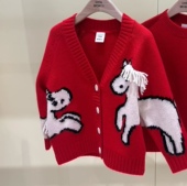 littlemoco专柜正品 KBF1CAR007 针织开衫 26年春款 男女童立体小码