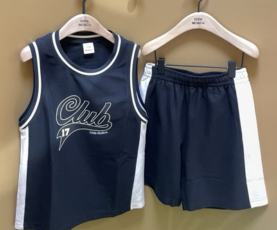 little moco专柜正品25年夏男童凉感背心短裤套装KBE2SUTT01