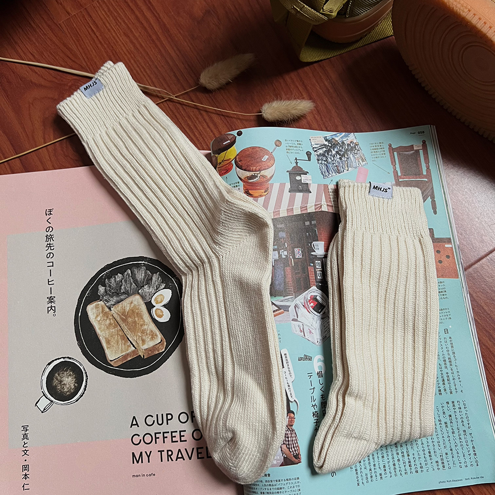 男女2022中筒中国薄款粗针简约