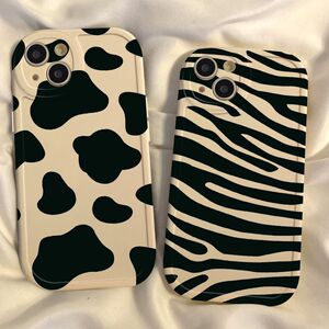 斑马牛奶纹适用于iPhone15/14promax苹果13手机壳12硅胶11女款xr新款xsmax防摔x保护套8plus情侣7p全包软男