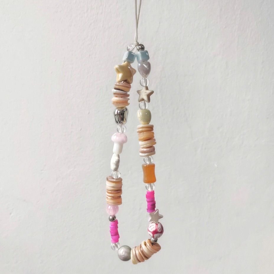 夏日海星沙滩ins风diy串珠手机挂件小众ccd相机挂饰链高颜值包挂