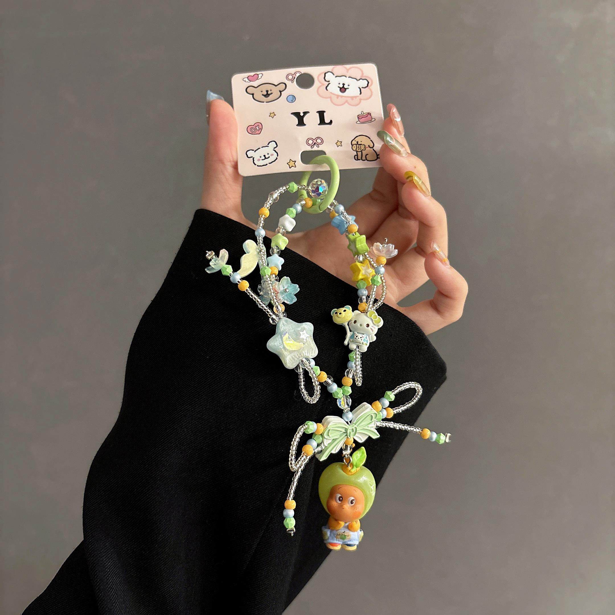 星星人改娃萌粒手机链水杯链ccd挂链包手机壳挂件钥匙扣手车挂